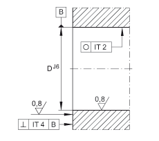 角接觸球軸承單元 ZKLFA1263-2Z, 雙向，螺釘安裝，兩側間隙密封