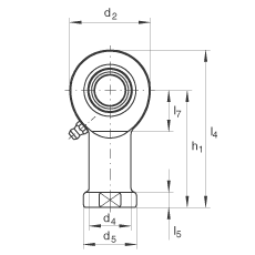 桿端軸承 GIL50-DO-2RS, 根據(jù) DIN ISO 12 240-4 標(biāo)準(zhǔn)，帶左旋內(nèi)螺紋，需維護(hù)，兩側(cè)唇密封