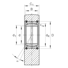 液壓桿端軸承 GF60-DO, 根據(jù) DIN ISO 12 240-4 標(biāo)準(zhǔn)，帶焊接面，需維護