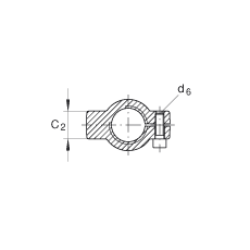 液壓桿端軸承 GIHNRK90-LO, 根據(jù) DIN ISO 12 240-4 標(biāo)準(zhǔn)，帶右旋螺紋夾緊裝置，需維護(hù)