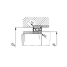 主軸軸承 HSS7004-C-T-P4S, 調(diào)節(jié)，成對安裝，接觸角 α = 15°，兩側(cè)唇密封，非接觸，加嚴公差