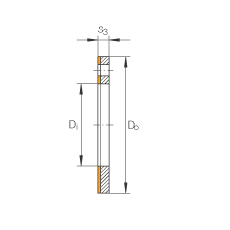推力墊圈 EGW22-E40-B, 推力墊圈，免維護(hù)，帶銅襯