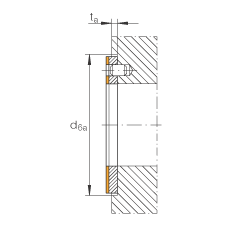 推力墊圈 EGW22-E40-B, 推力墊圈，免維護(hù)，帶銅襯