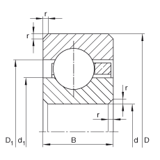 薄截面軸承 CSCF075, 深溝球軸承，類型C，運(yùn)行溫度 -54°C 到 +120°C