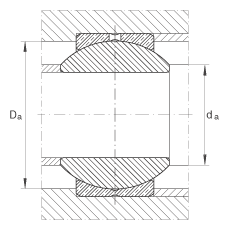 關(guān)節(jié)軸承 GE5-PB, 根據(jù) DIN ISO 12 240-1 標準，尺寸系列 K，需維護
