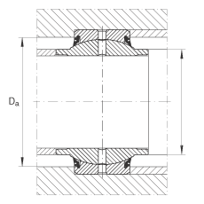 關(guān)節(jié)軸承 GE25-HO-2RS, 根據(jù) DIN ISO 12 240-1 標(biāo)準, 需維護，兩側(cè)唇密封