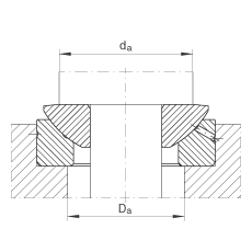 推力關(guān)節(jié)軸承 GE160-AX, 根據(jù) DIN ISO 12 240-3 標(biāo)準(zhǔn)，需維護(hù)